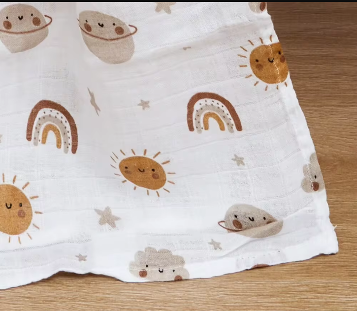 Manta de Muselina Bebé de Algodón y Bambú